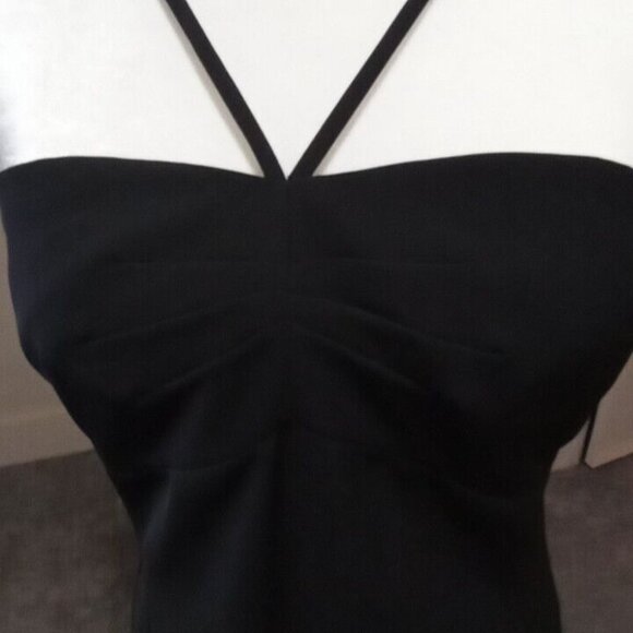 Whimsical Elegance Black Dress Size 6 Evening Sleek Modern Minimalist Chic - Picture 3 of 8